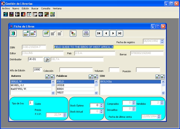 Gestión de Librerías