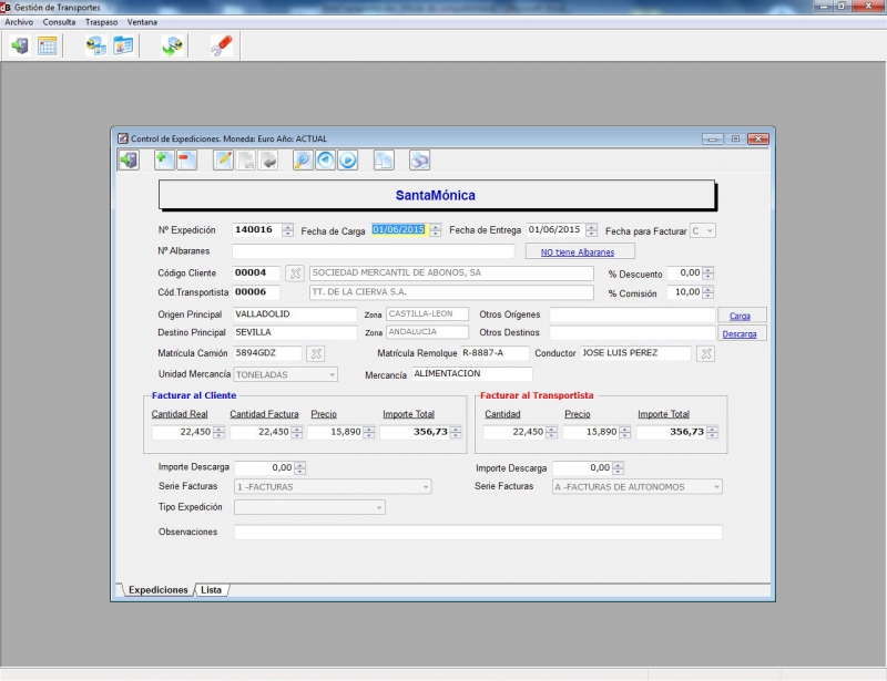 Gestión de transportes